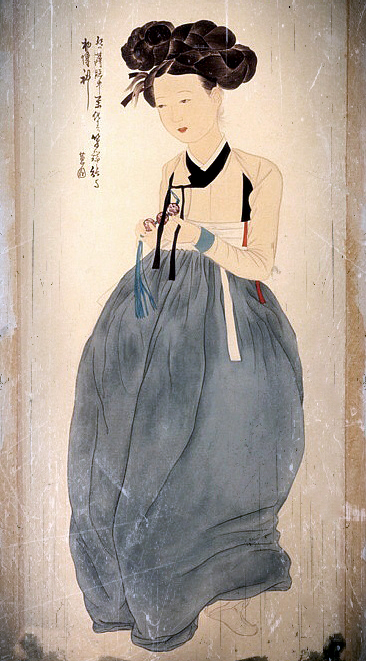 Portrait of a Beauty wearing Hanbok