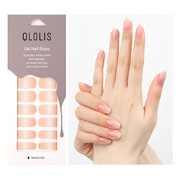 QLOLIS Premium Full Wraps Nail Art Gel Polish 20 Strips (Pink)