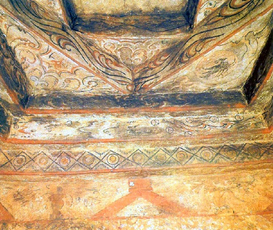 Ceiling painting of ancient Korean tomb