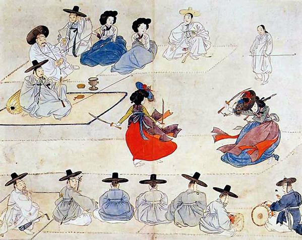 korean traditional dress drawing