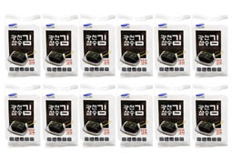 Premium Original Korean Roasted Seasoned Crispy Seaweed Laver Snacks 4g (Pack of 12) 