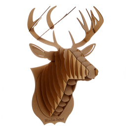 Brown Deer Head 3D Puzzle Jigsaw DIY Art Paper Model Wall Decor Kit