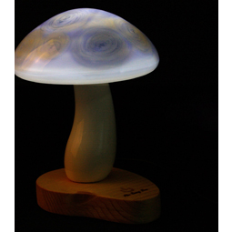 Porcelain LED Table Lamp with Mushroom Design