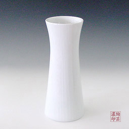 Cylindrical White Porcelain Vase